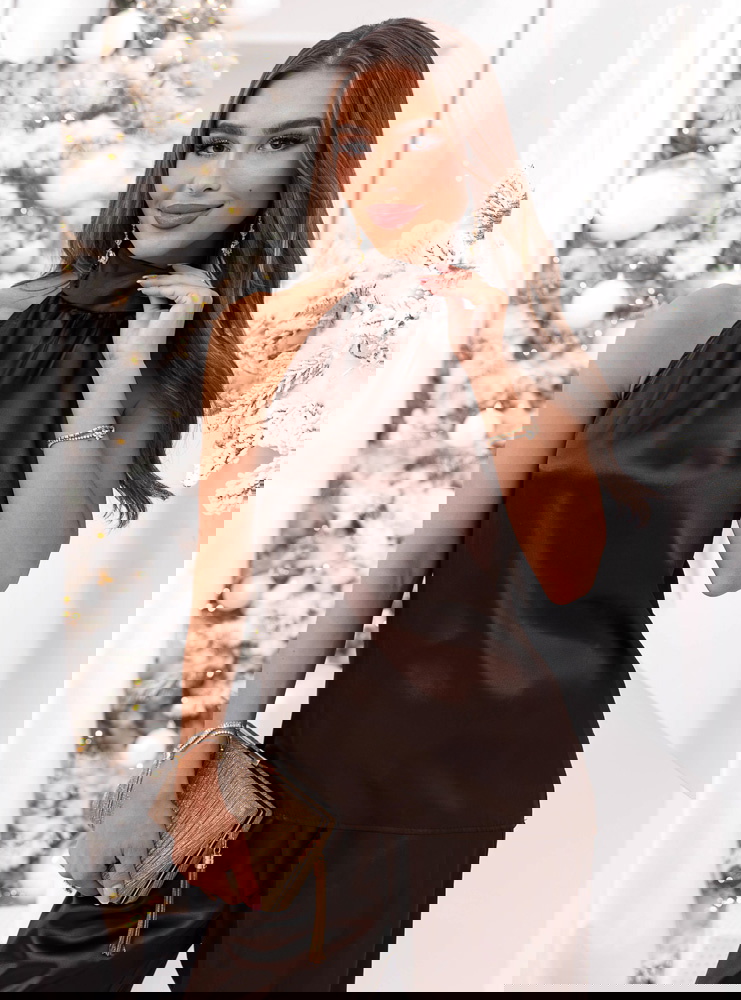 Czekoladowy satynowy świąteczny...