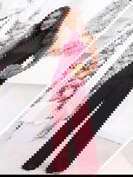 Bordowy satynowy świąteczny... 2