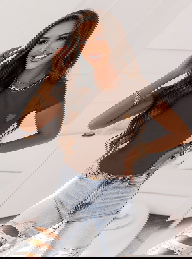 Czekoladowa koszulka na krótki rękaw...