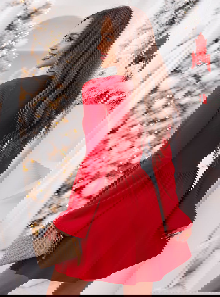 Malinowa rozkloszowana świąteczna...