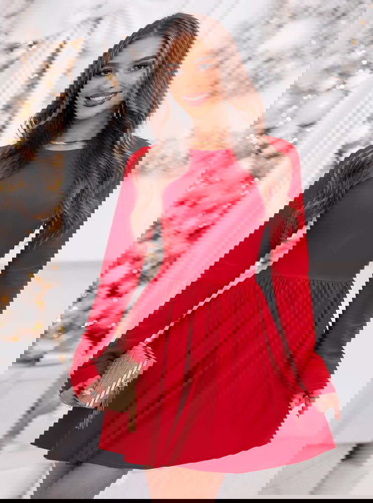 Malinowa rozkloszowana świąteczna...