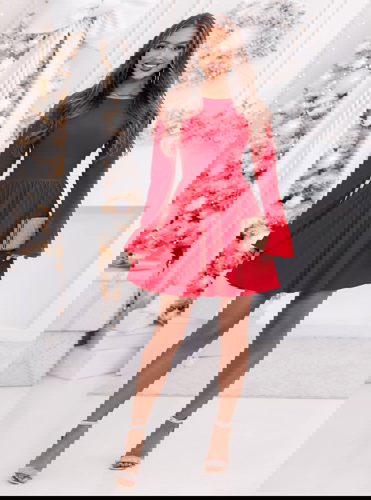 Malinowa rozkloszowana świąteczna...