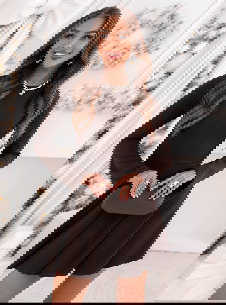 Czekoladowa rozkloszowana sukienka...