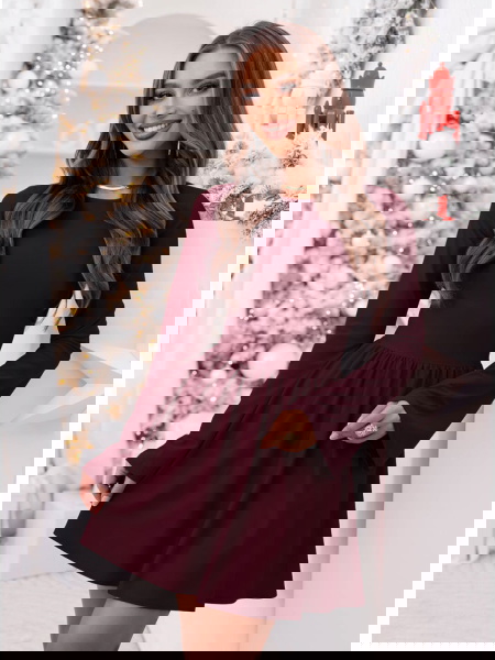 Bordowa rozkloszowana...