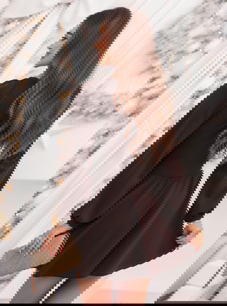 Czekoladowa świąteczna sukienka z...