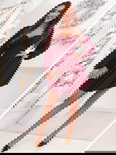 Bordowa świąteczna sukienka... 2