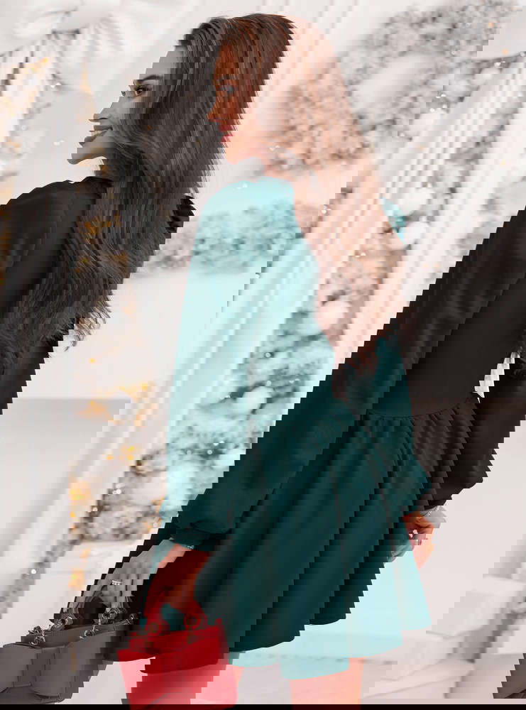 Świąteczna sukienka z marszczeniem na...