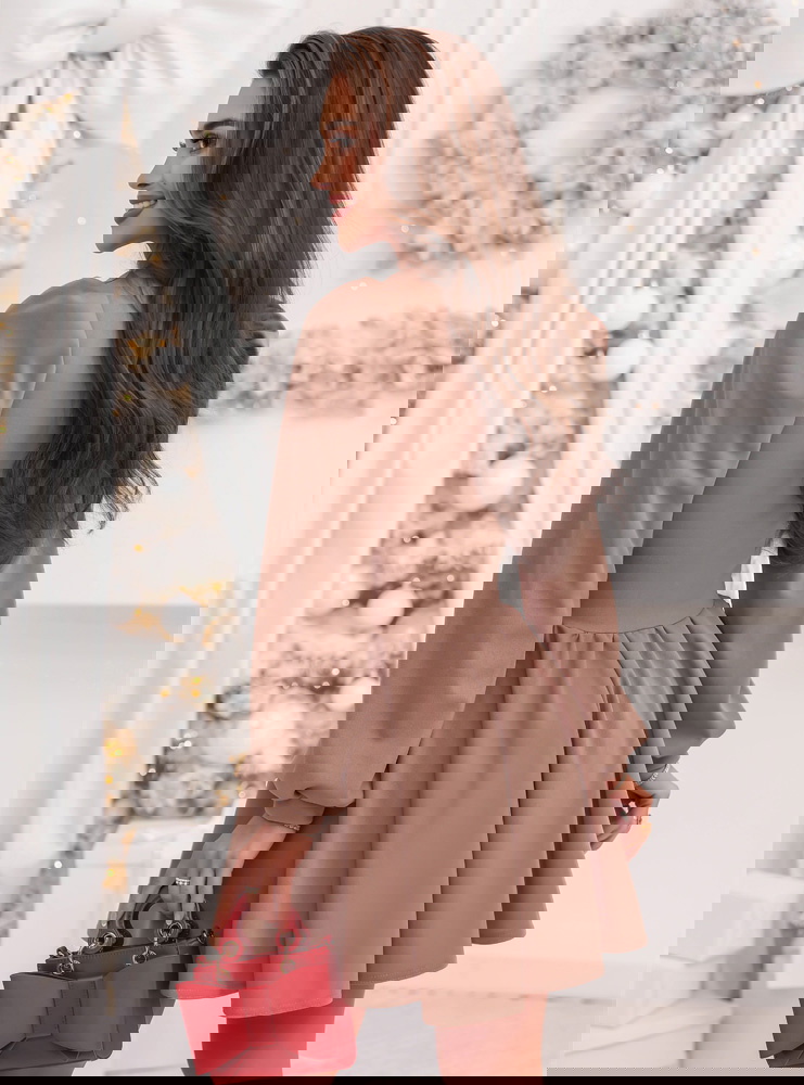 Świąteczna sukienka z marszczeniem na...