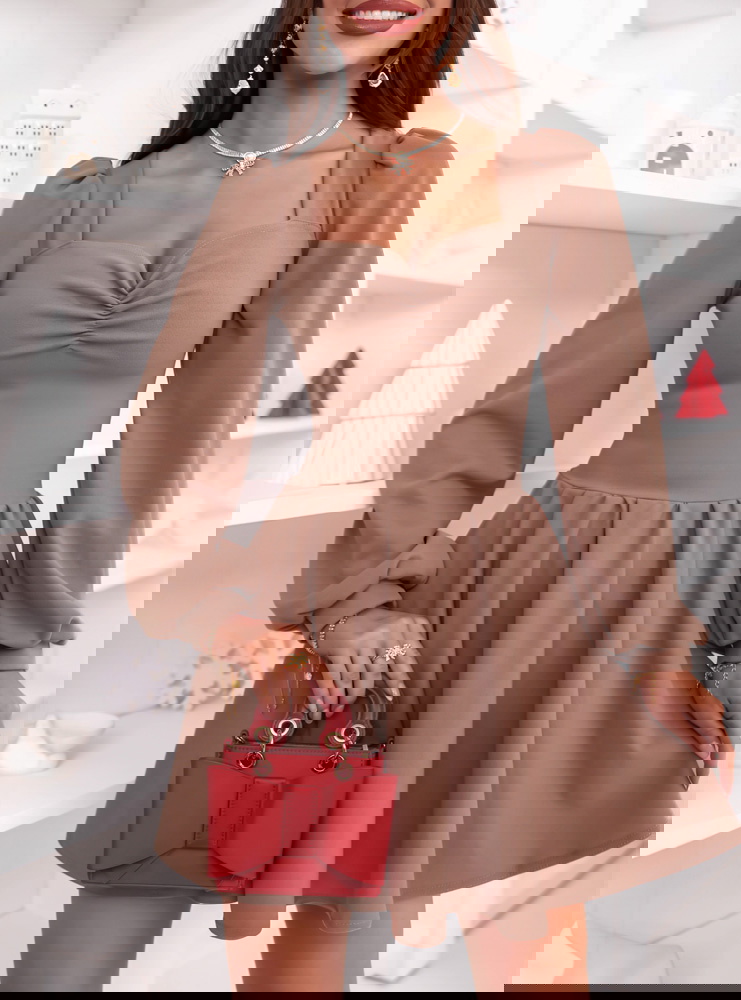 Świąteczna sukienka z marszczeniem na...