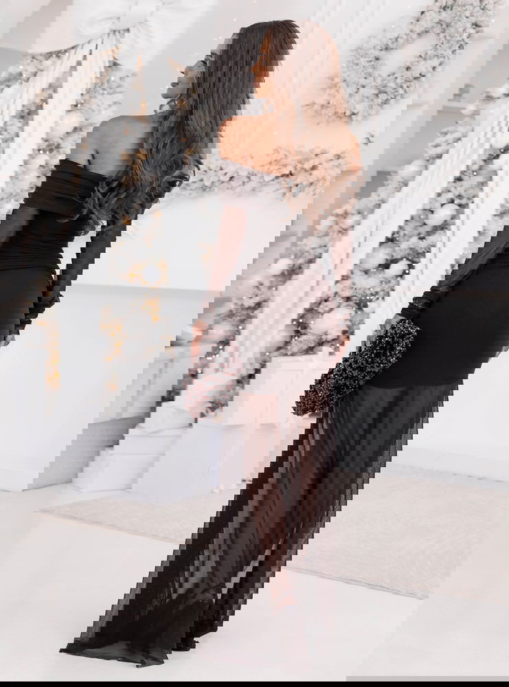 Czekoladowa sukienka na święta typu...