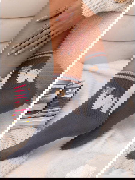 Grafitowe skarpetki z...