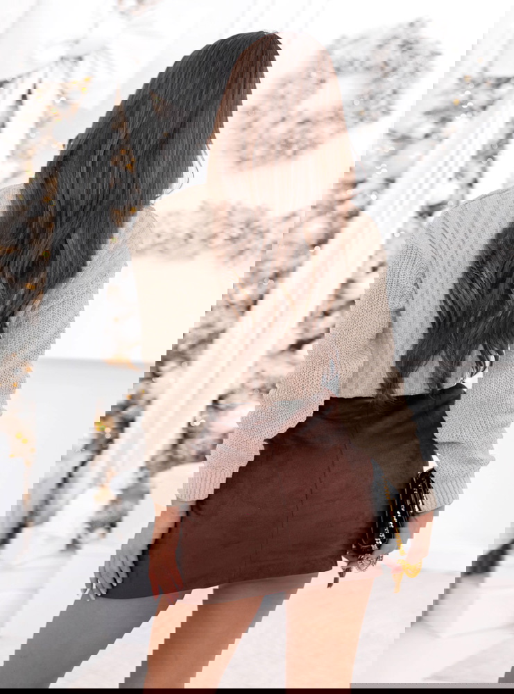 Beżowy sweter z golfem Kennalyn