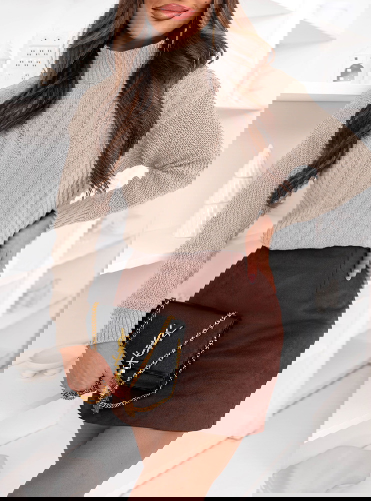 Beżowy sweter z golfem Kennalyn