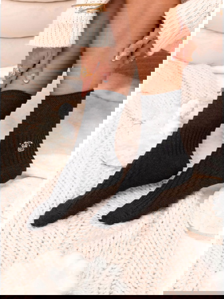 Grafitowe skarpetki z...