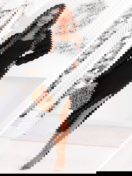 Czarna sukienka świąteczna... 2