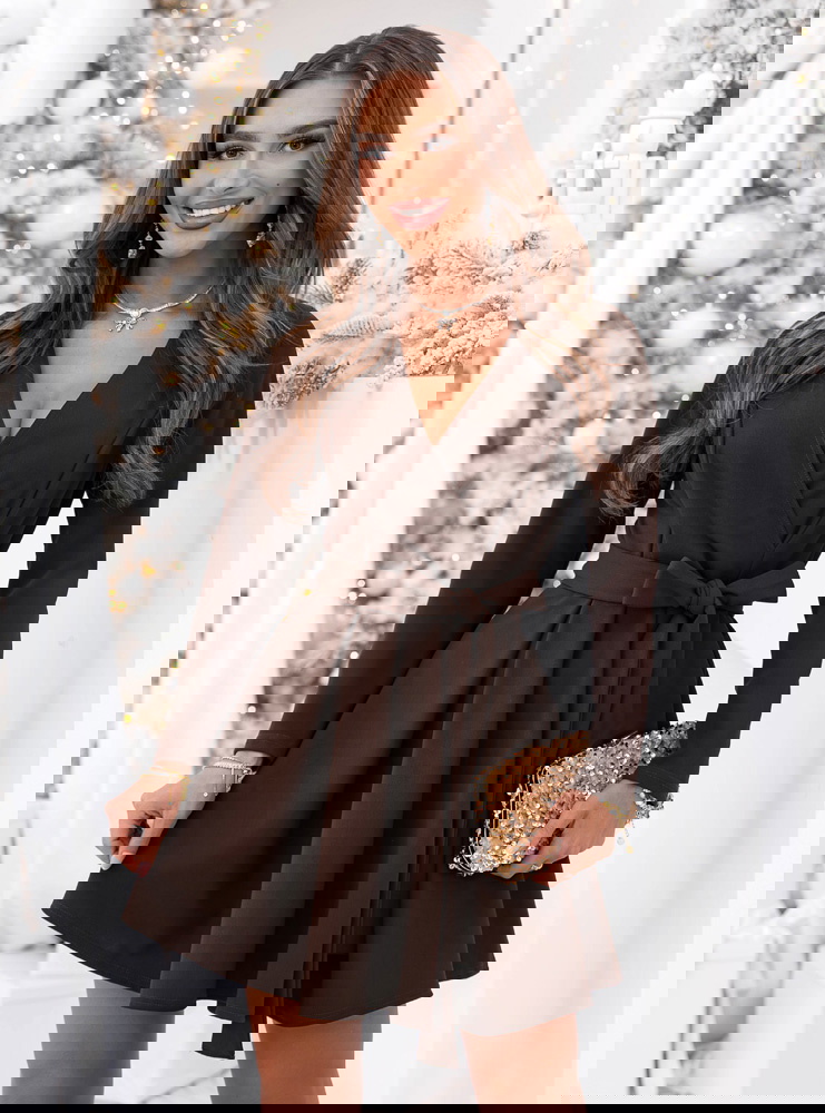 Czekoladowa sukienka na święta z...