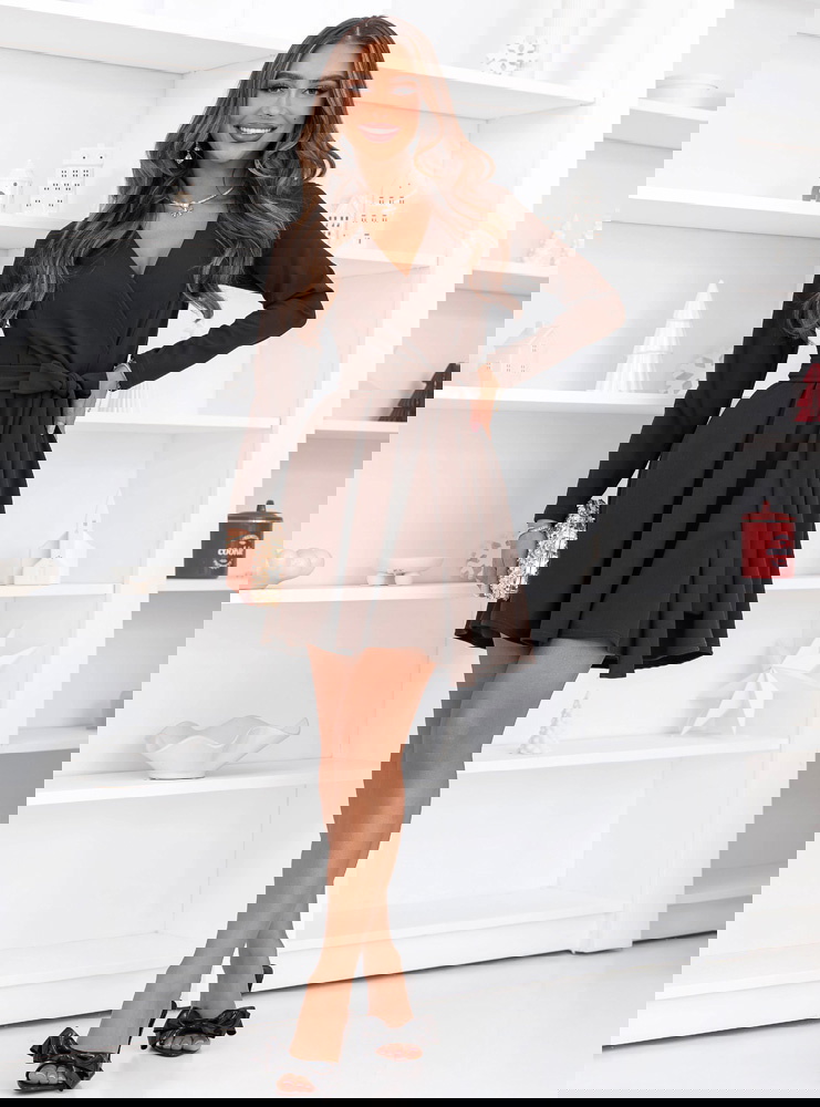 Czekoladowa sukienka na święta z...