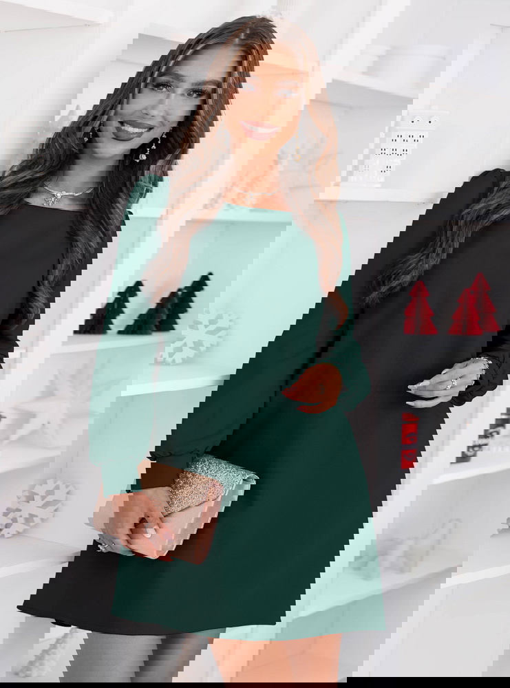 Trapezowa świąteczna sukienka Meladee...