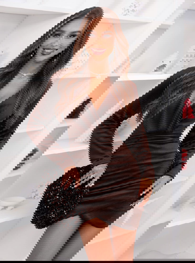 Czekoladowa welurowa świąteczna...