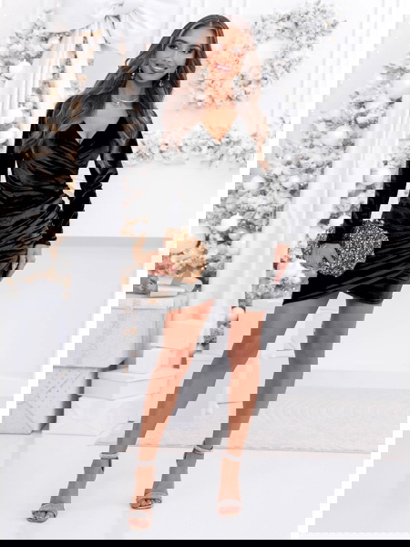 Czarna welurowa świąteczna... 2