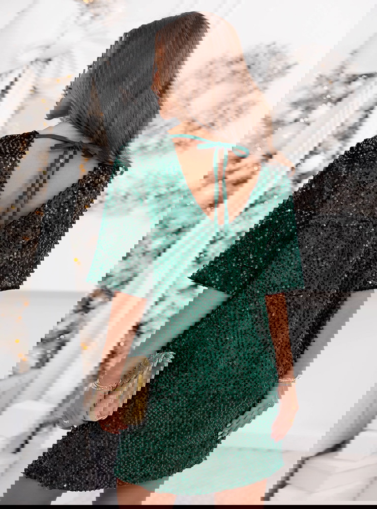 Cekinowa świąteczna sukienka mini...