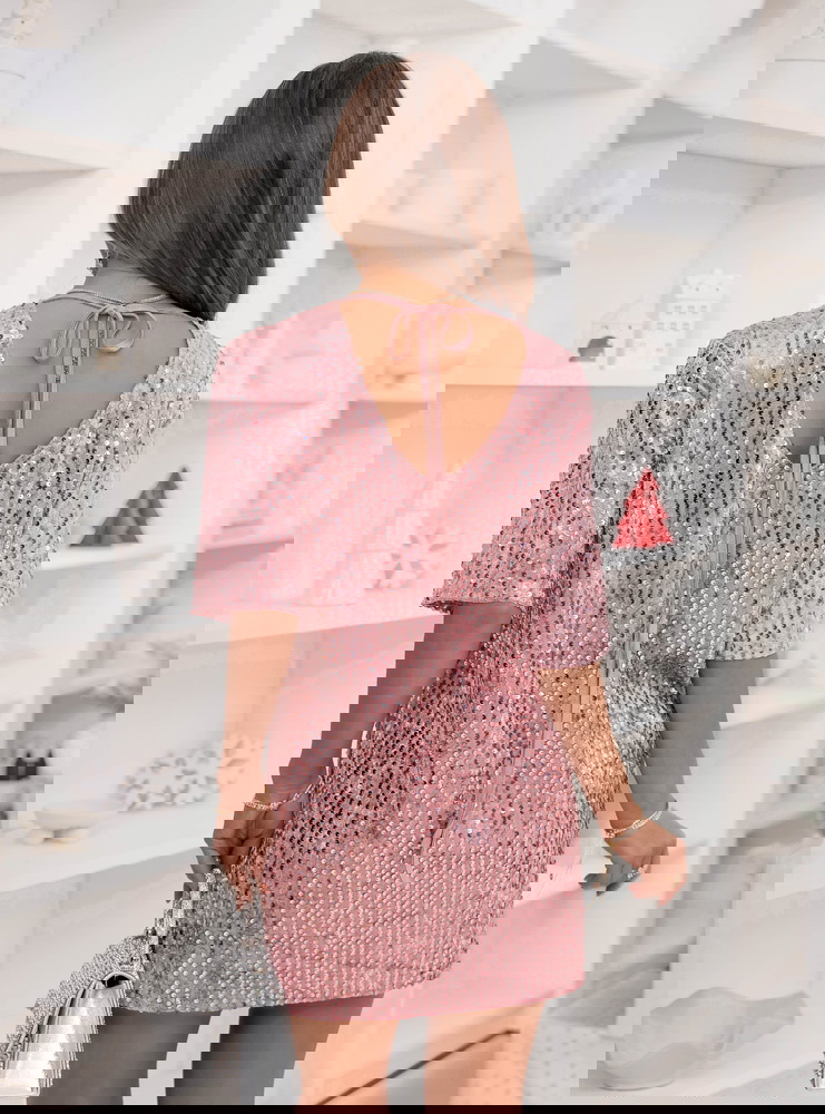 Cekinowa świąteczna sukienka mini...