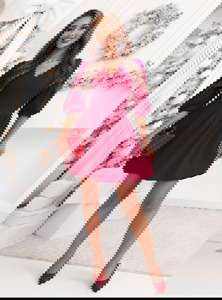 Bordowa sukienka na święta z...