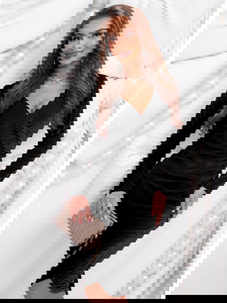 Czarna welurowa świąteczna... 2