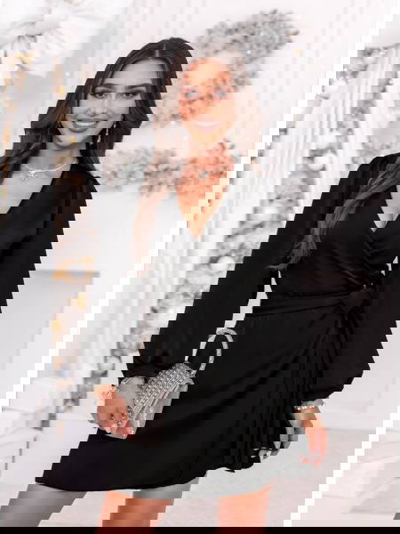 Czarna satynowa świąteczna... 2