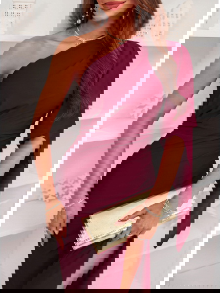 Bordowa świąteczna sukienka...