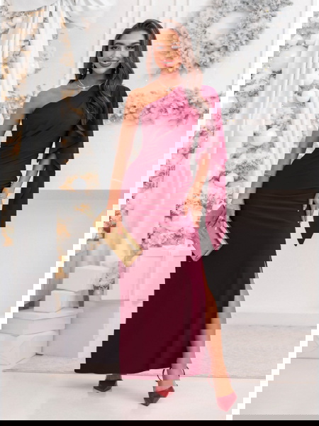 Bordowa świąteczna sukienka... 2