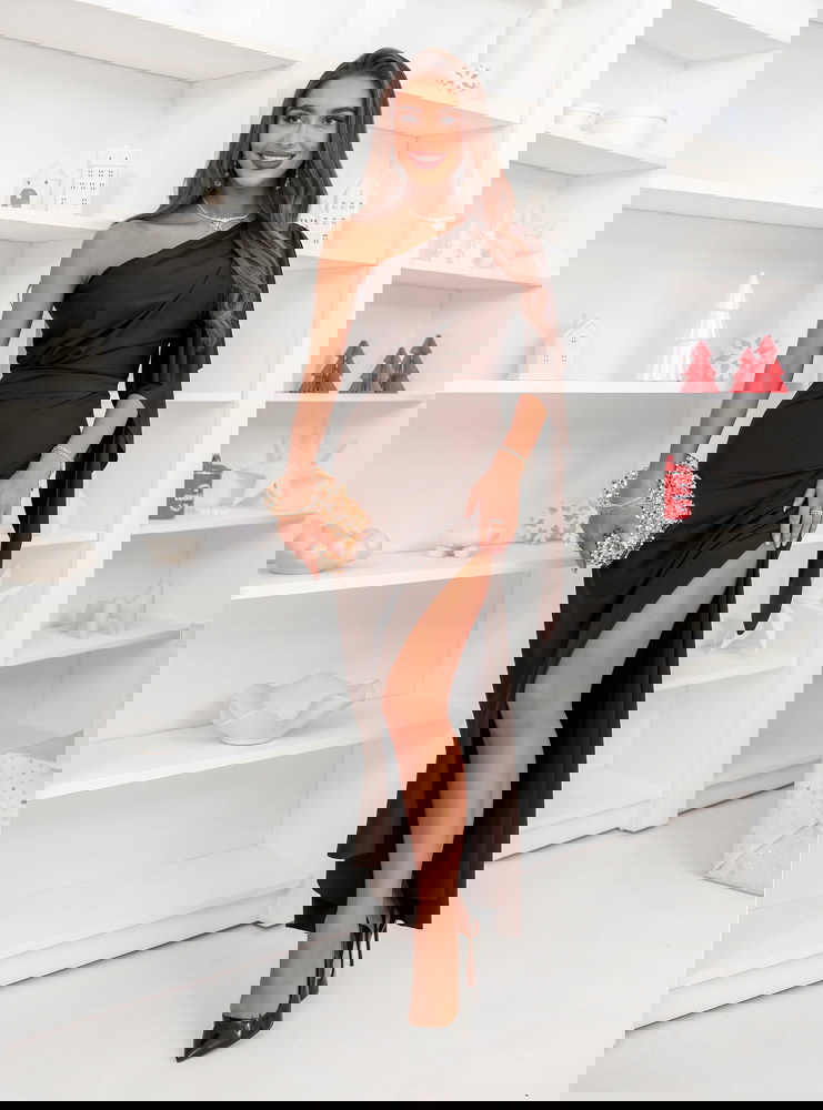 Czekoladowa świąteczna sukienka na...