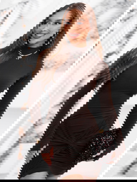 Czekoladowa sukienka mini... 2