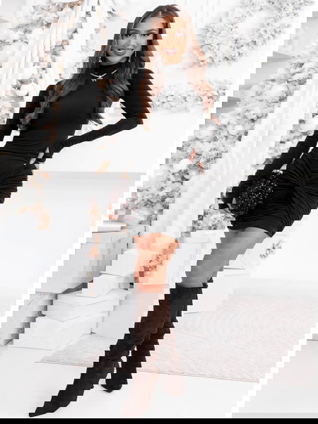 Czarna sukienka mini na...