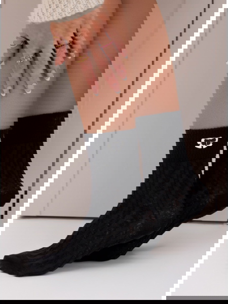 Czarne damskie skarpetki z...