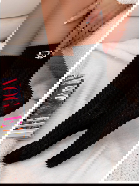 Czarne damskie skarpetki z... 2