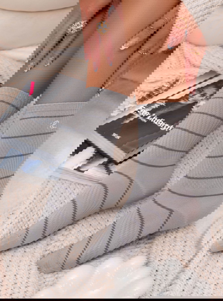 Skarpetki w paski Kennocha - khaki