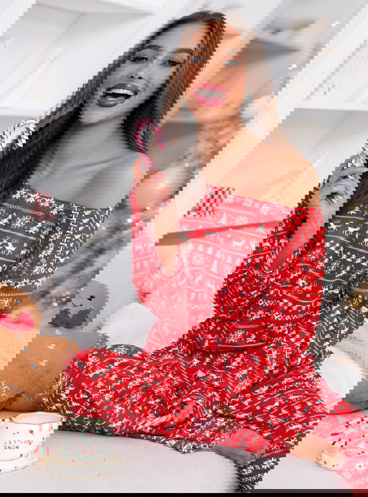 Świąteczna piżama bluzka i spodnie...