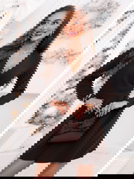 Czekoladowa sukienka z...