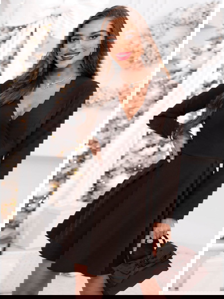 Czekoladowa sukienka z... 2