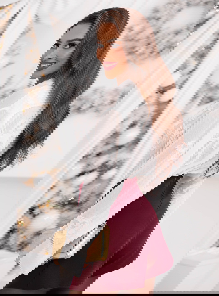 Bordowe spódnico - spodenki Micheala