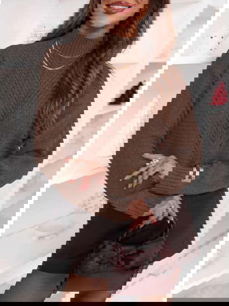 Czekoladowy sweter z golfem... 2