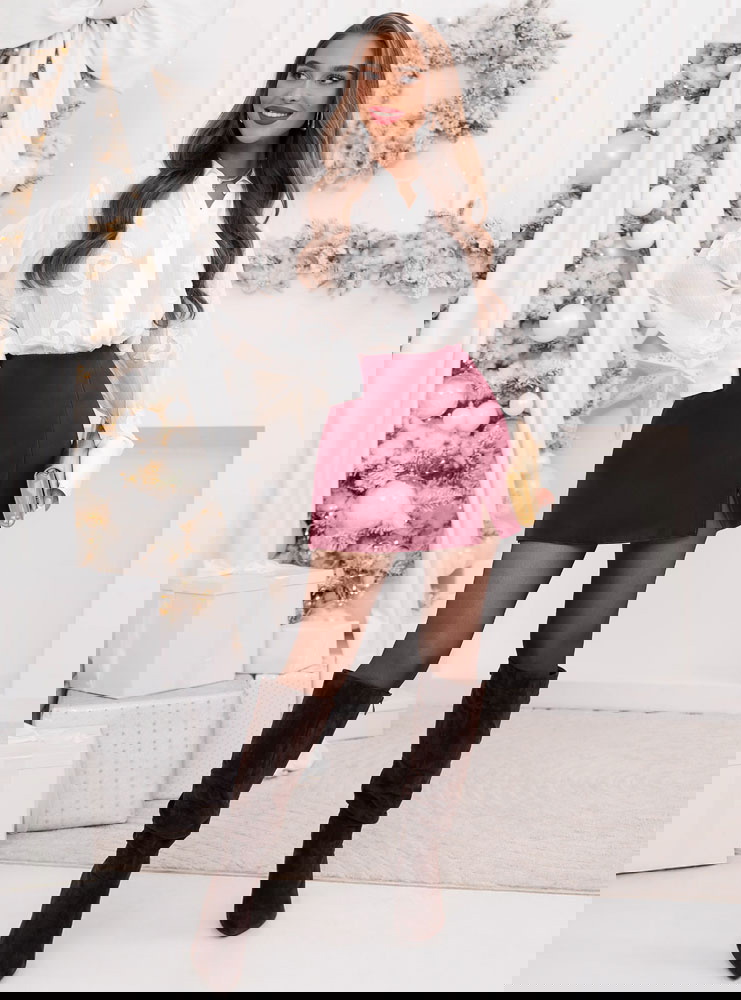 Bordowe spódnico - spodenki Micheala