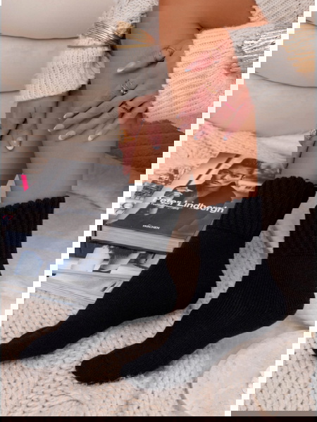 Czarne grube ocieplane...