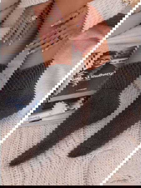 Grafitowe grube ocieplane...