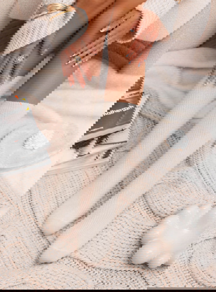 Grube ocieplane skarpetki Dorli - ecru