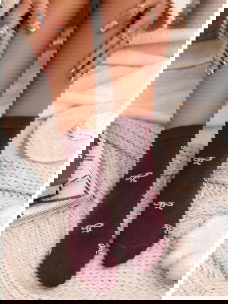 Bordowe skarpetki z... 2