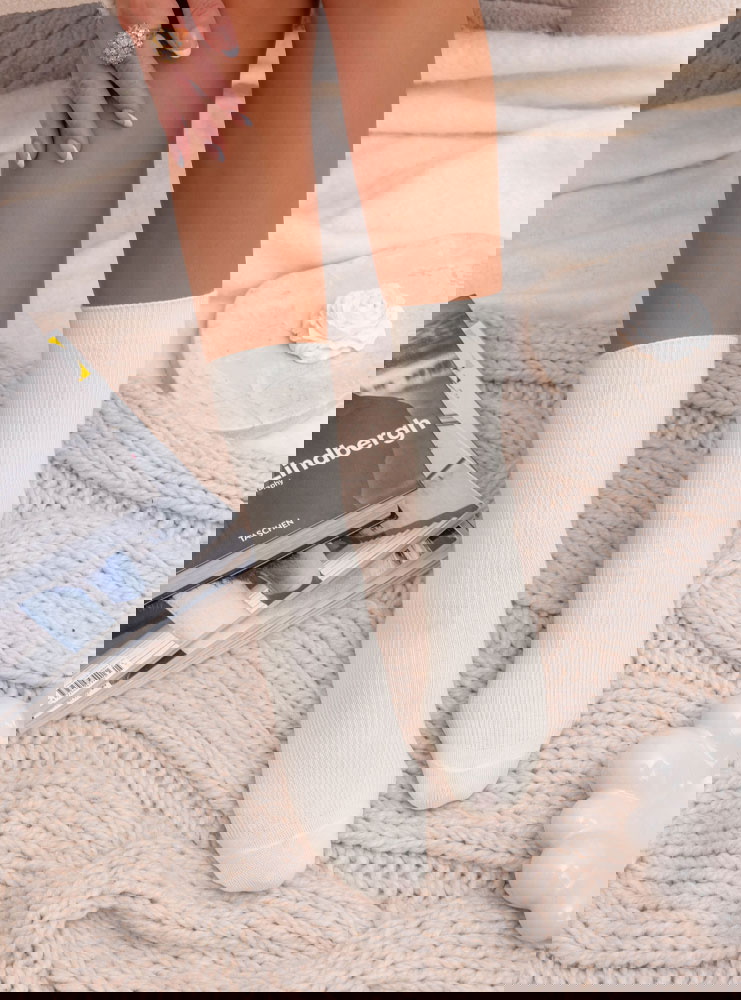 Grube ocieplane skarpety Cedella - ecru