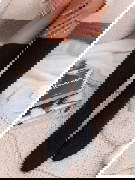 Czarne długie ocieplane...