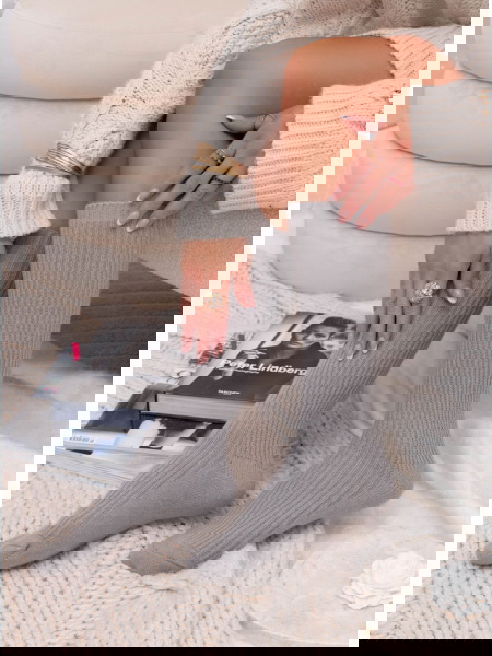 Popielate długie ocieplane... 2